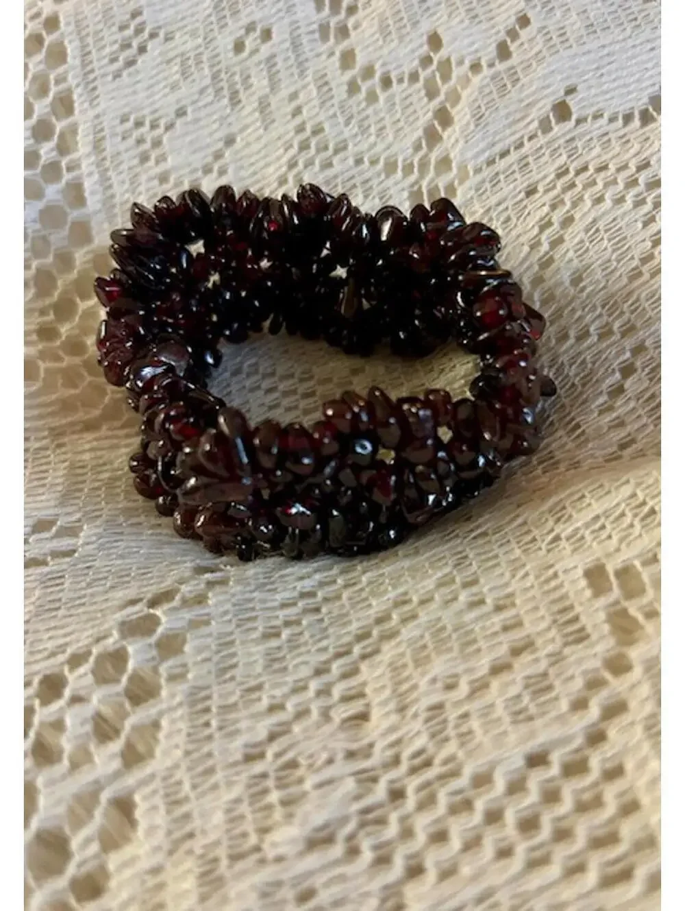 Set of 3 Natural Stone Chip Stretch Bracelets